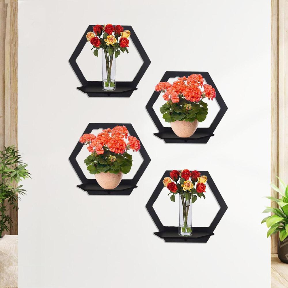 Hexa Shaped Shelves - Pack Of 4