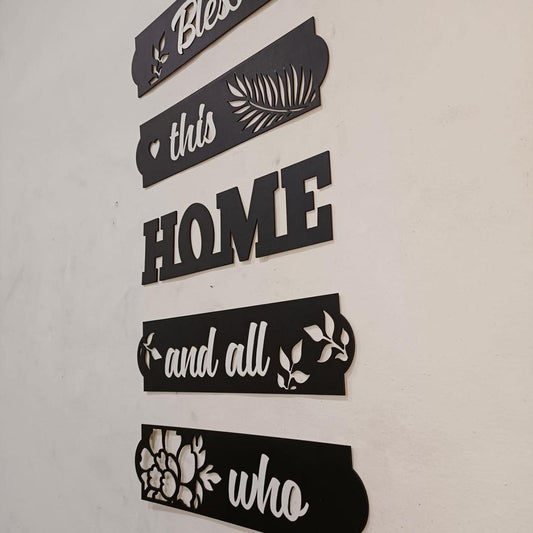 3D Bless Home Wooden Wall Art