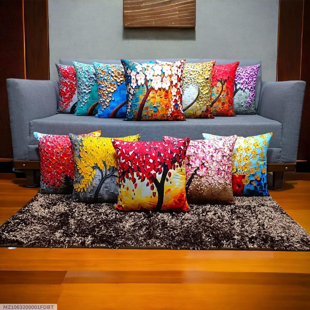 1 Pc Velvet Printed Cushion Cover
