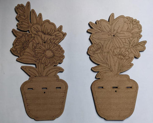 3D Engraved Flower Bucket Shelves