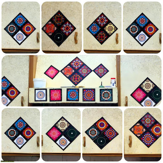 48 Pcs Multi Tile Stickers Pack