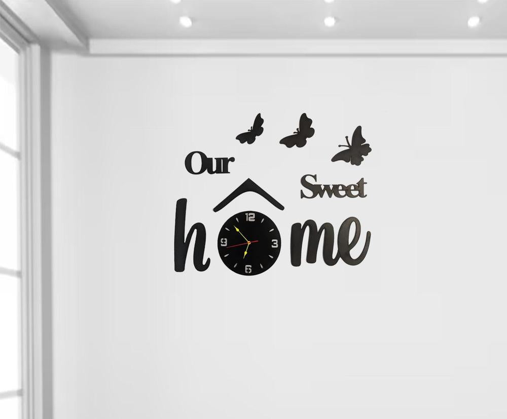 HOME SWEET HOME WALL CLOCK DECORATION