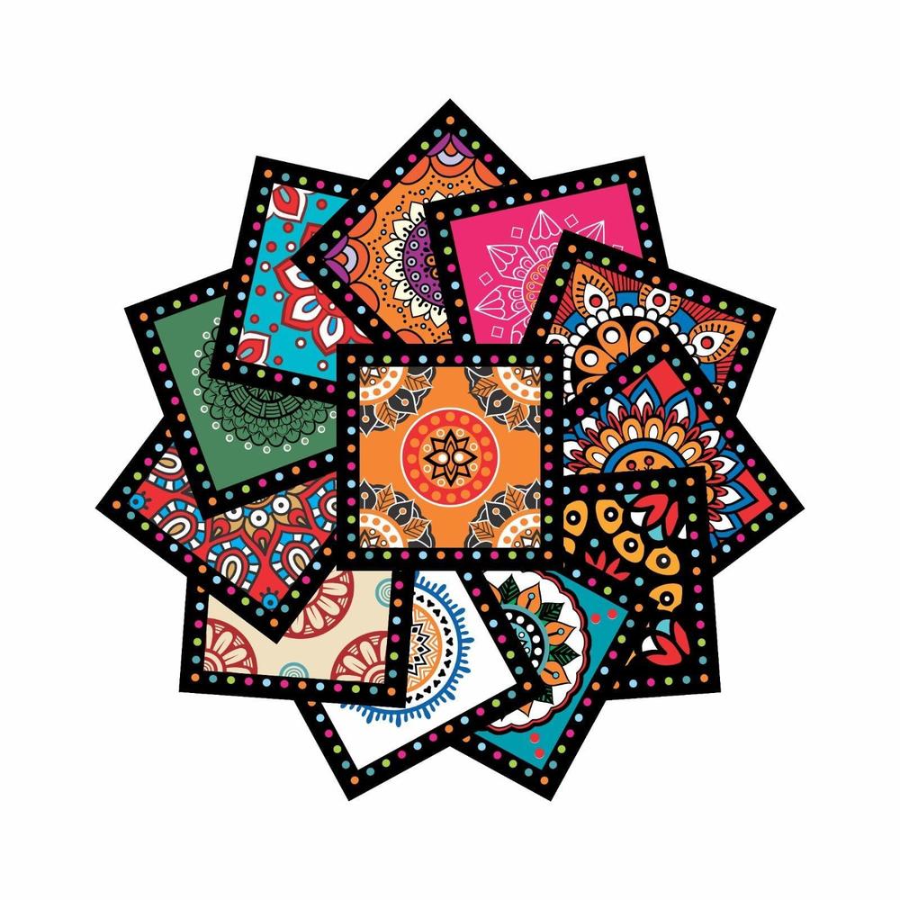 48 Pcs Multi Tile Stickers Pack