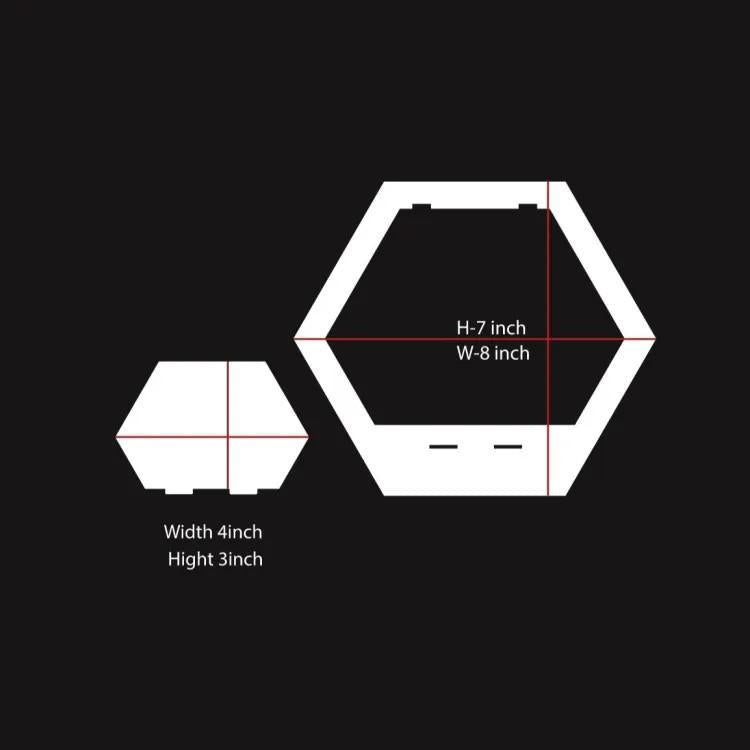 Hexa Shaped Shelves - Pack Of 4