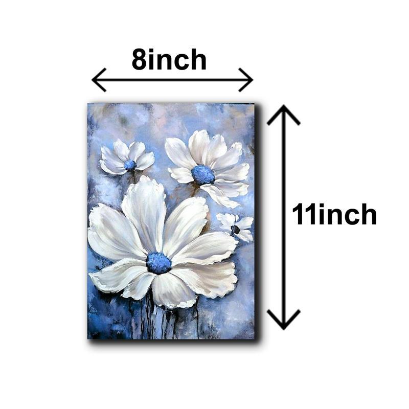 Multicolor Flower Design Wall Art - 5 Pcs Floral Artwork