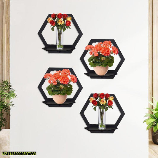 Hexa Shaped Shelves - Pack Of 4